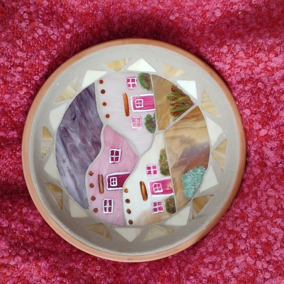 MOSAIC TERRA COTTA ITALIAN DISH EPLC INNER CIRCLE TUSCANY